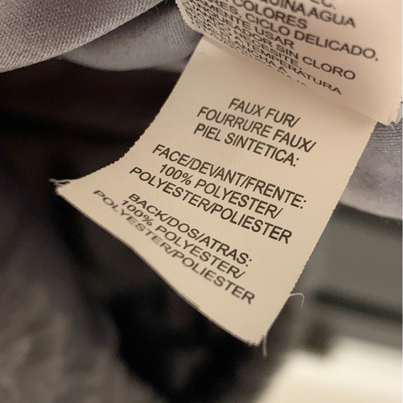 Lucky Brand | Grey Cropped Teddy Bear Soft Zip Up Crop Jacket | XL - Picture 10 of 12